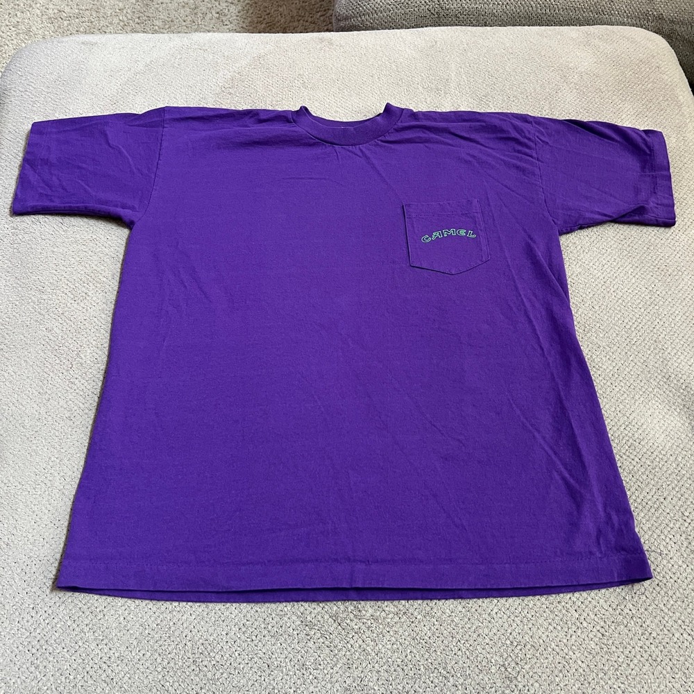 Vintage 1990s Camel Cigarettes Purple Pocket T-Shirt Joe Camel XL